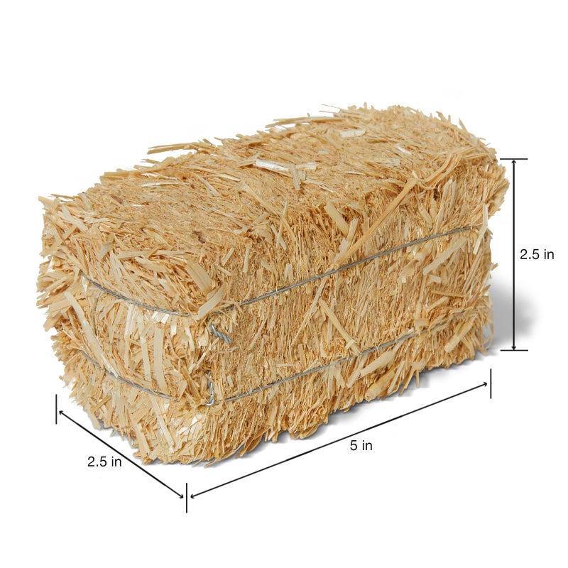FloraCraft Decorative Straw Bale 2.5 Inch x 2.5 Inch x 5 Inch Natural - Image 2